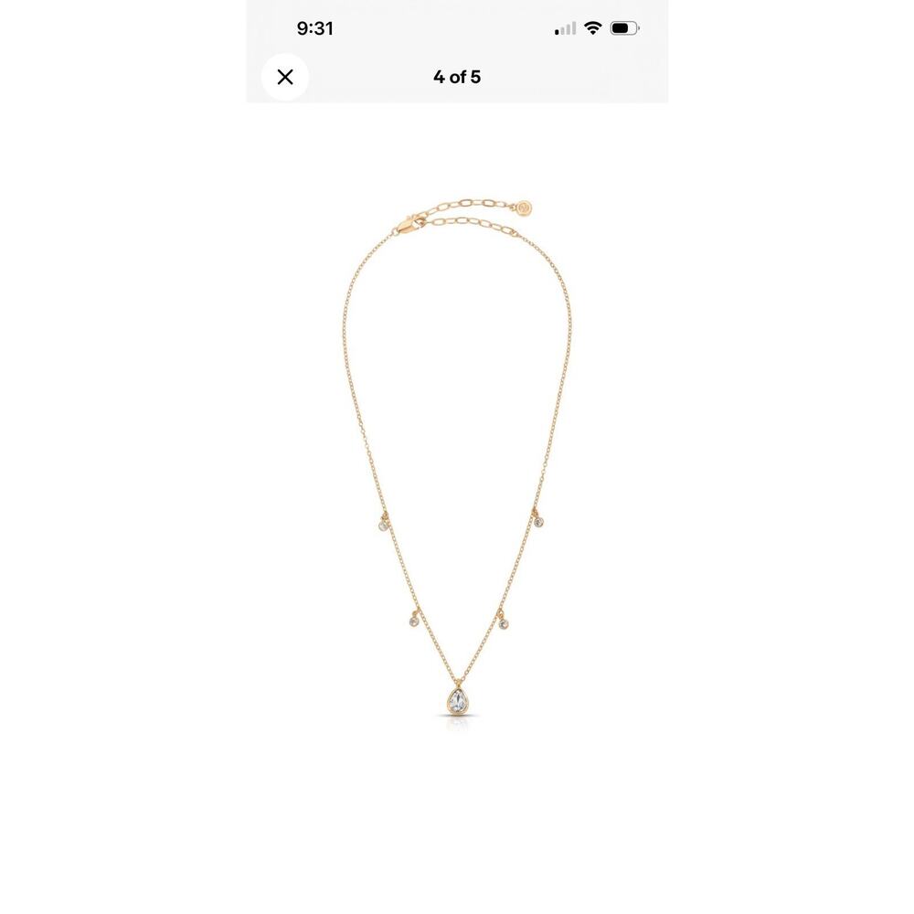 NEW Ettika Dripping in Crystals Drop Necklace, Gold, FabFitFun, BNIB Retail $65 - Picture 4 of 4